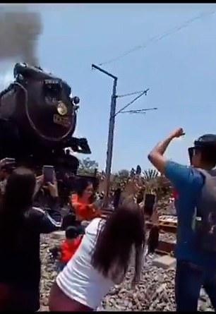 The 25-year-old victim did not seem to know how wide the huge locomotive was.