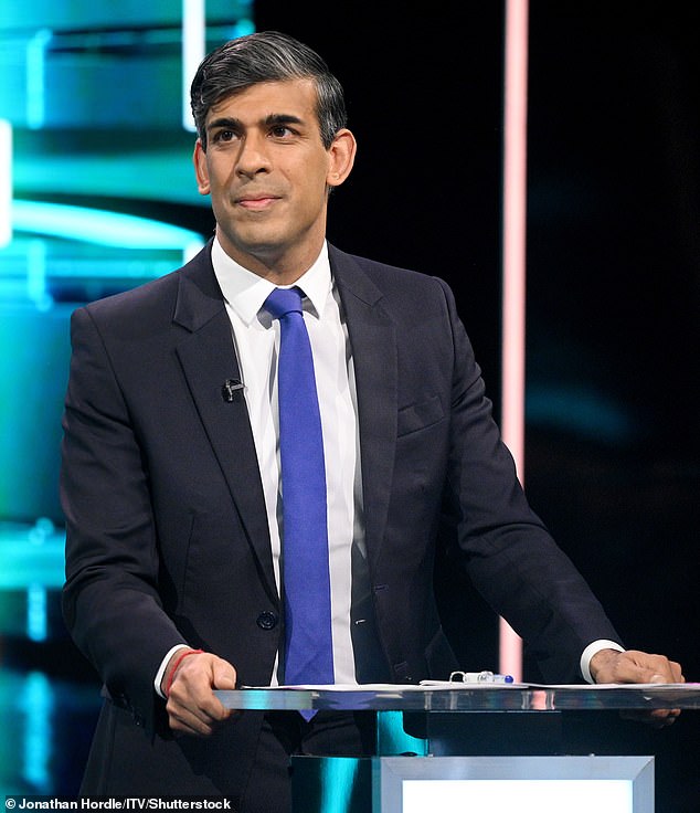 Prime Minister Rishi Sunak during Sunak v Starmer: The ITV debate on Tuesday