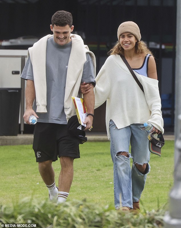 Cleary and Fowler have been dating since last November, after Daily Mail Australia exclusively revealed photos of the couple enjoying a hug in a Perth park before a Matildas Olympic qualifying match.