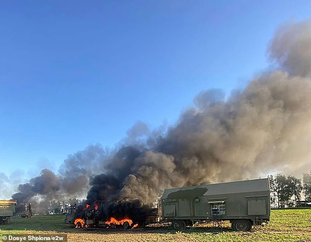 The images show the first known use of US-supplied HIMARS missiles by Ukraine, hitting a key military target inside Russia.