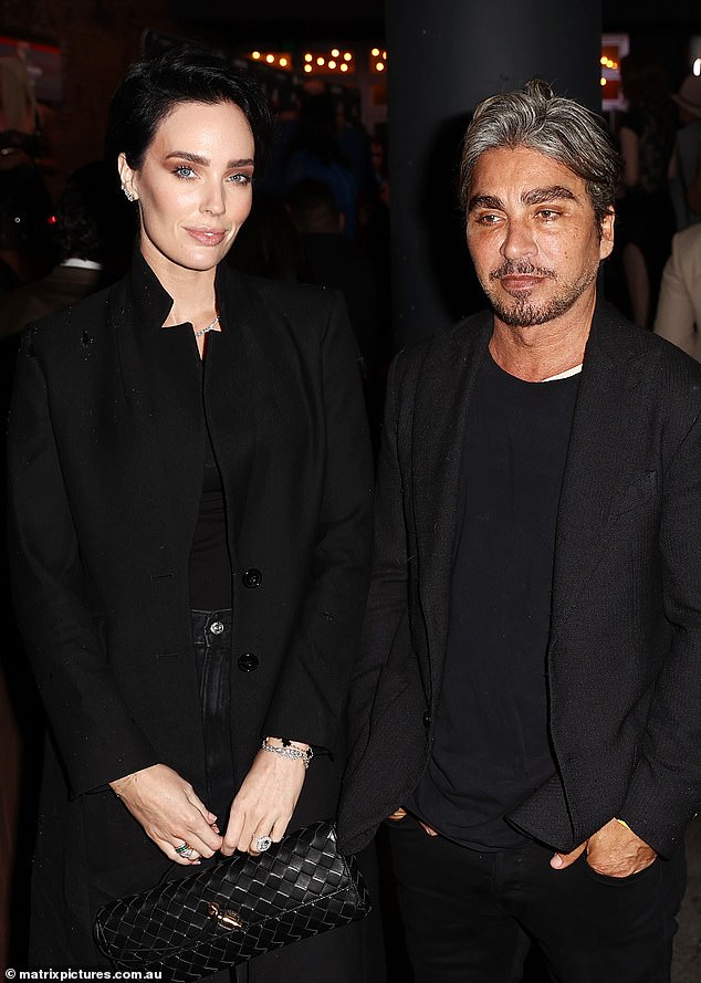 The couple wore all-black looks as they appeared without their two-year-old son Elvis at the world premiere of Life After Fighting.