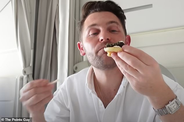 Tasty on the Seine: Nicky looks at his caviar starter