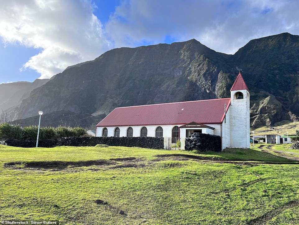 An island website details some of the sites, including two churches (above, St. Joseph's Catholic).