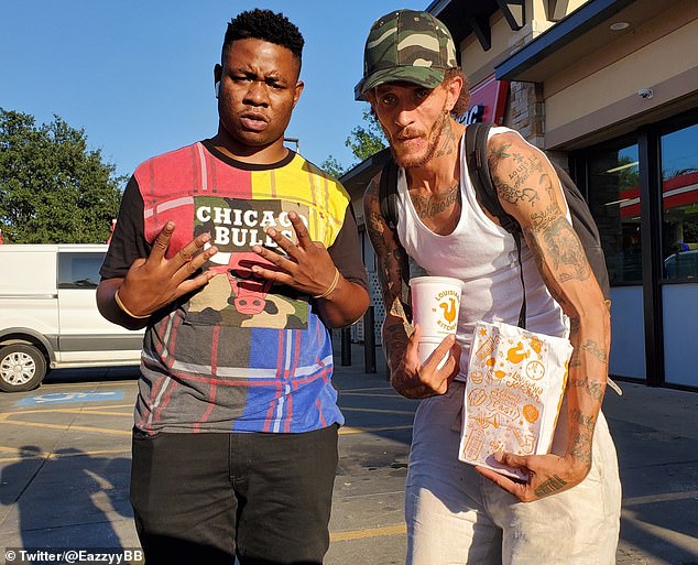 A Twitter user known as Eazy B wrote in 2020 that he ran into West and bought him food.