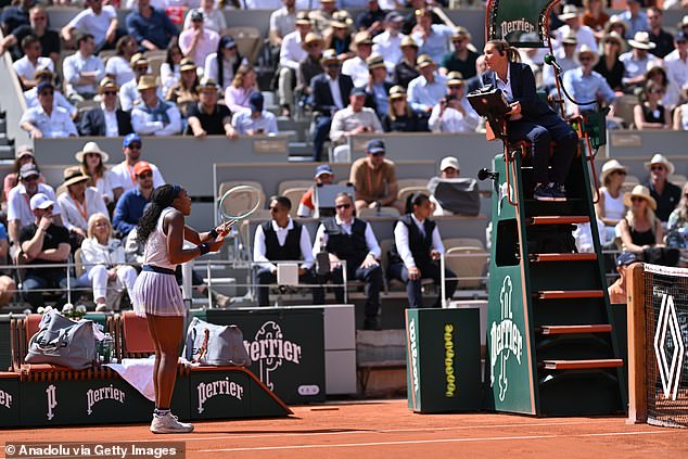 Iga Swiatek's second serve was called back just as Gauff made her long return, sparking the dispute.