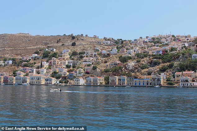 Dr Mosley was on holiday with his wife in Symi (pictured) after completing a national tour together called: Eat (Well), Sleep (Better), Live (Longer)