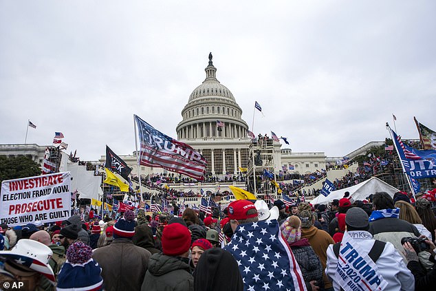 The incident took place during the January 6 riot at the US Capitol in Washington DC.