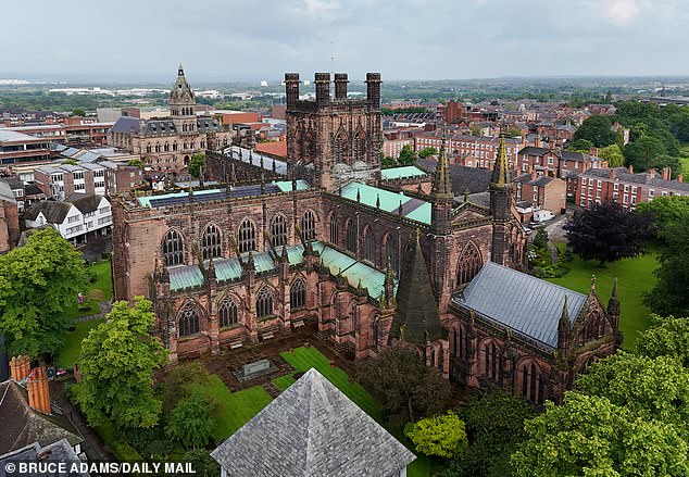 Chester Cathedral where the couple will marry. The cathedral is just a few miles from the Westminster family home, Eaton Hall.