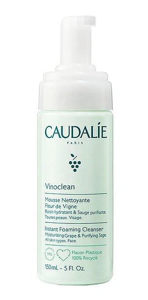 Her favorite purchases were the $42 Vinoclean Instant Foaming Cleanser and the $40 Grape Water, which can be used as a toner or to refresh and soothe your face on the go.