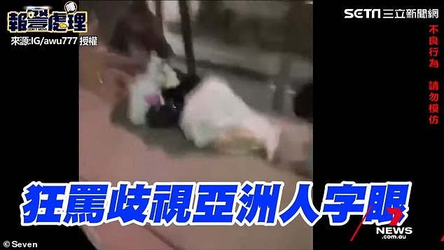 One of the victims posted footage of the attack on Instagram and it has since gone viral in Taiwan.