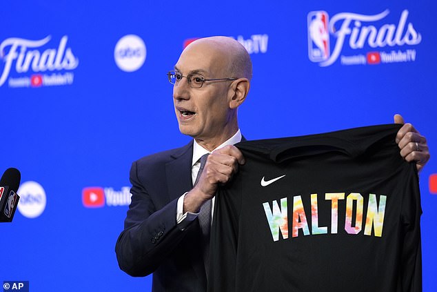 Before Thursday night's game, NBA Commissioner Adam Silver revealed warm-up jerseys in tribute to Walton.