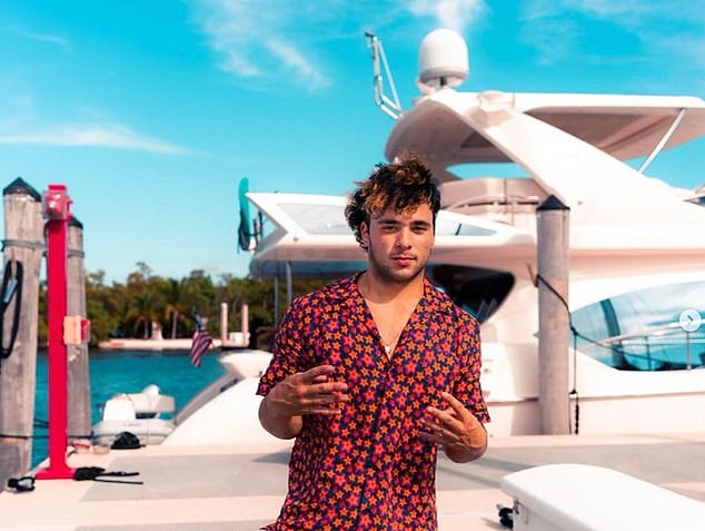 Barrios, 18, has 43,000 followers on Instagram, where he documents his glamorous lifestyle of fast cars, speedboats and international travel.