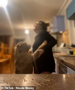 A heartbreaking video has emerged of her with the animal in happier times, dancing together