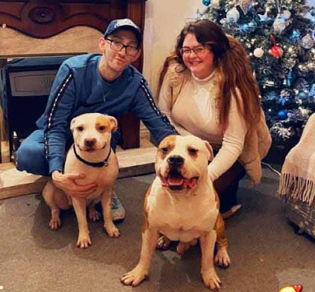 Ms. Morey is pictured with two pets. It is not known if any of the dogs in the photo were involved.