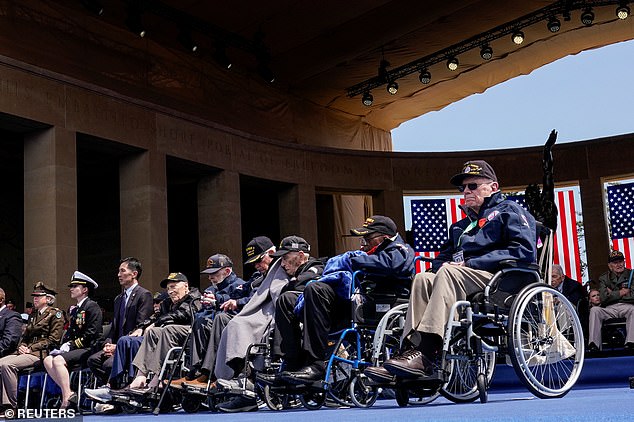 Veterans of World War II at the American Cemetery in Normandy: 11 of them received the French Legion of Honor