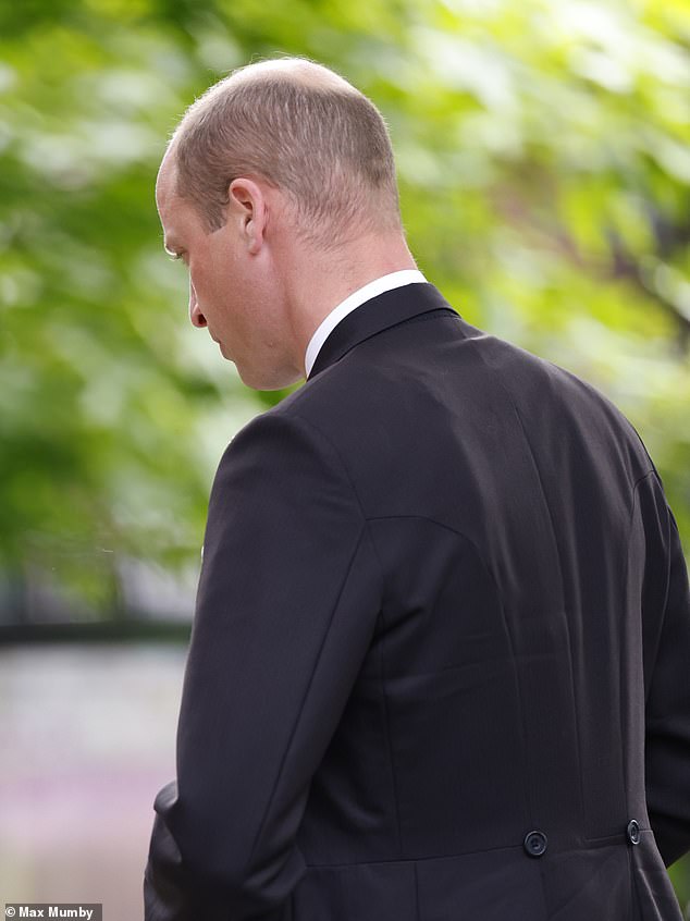 Prince William arrives at the Duke of Westminster's society wedding with Olivia