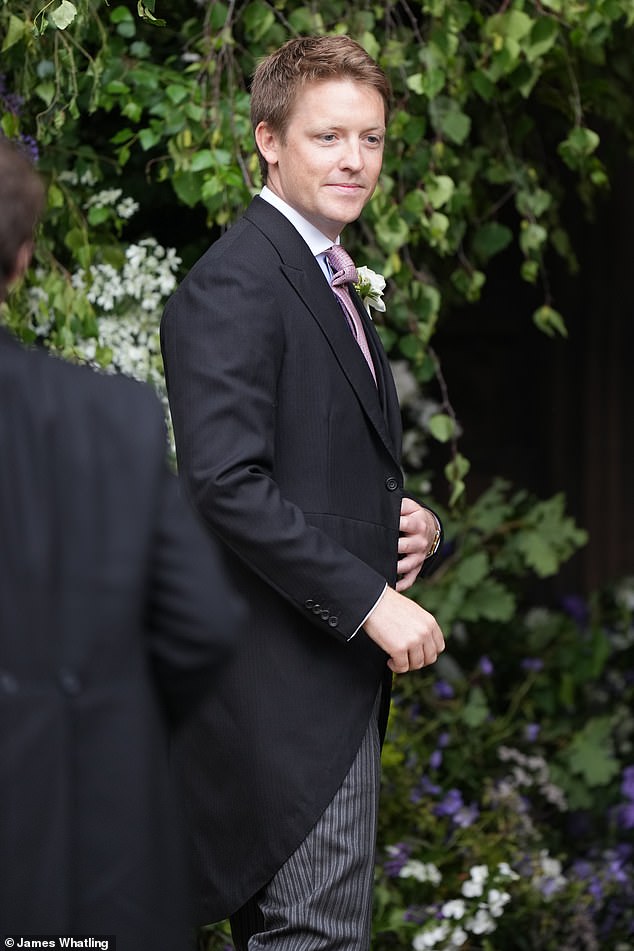 The Duke of Westminster photographed at Chester Cathedral for his society wedding of the year to Olivia Henson