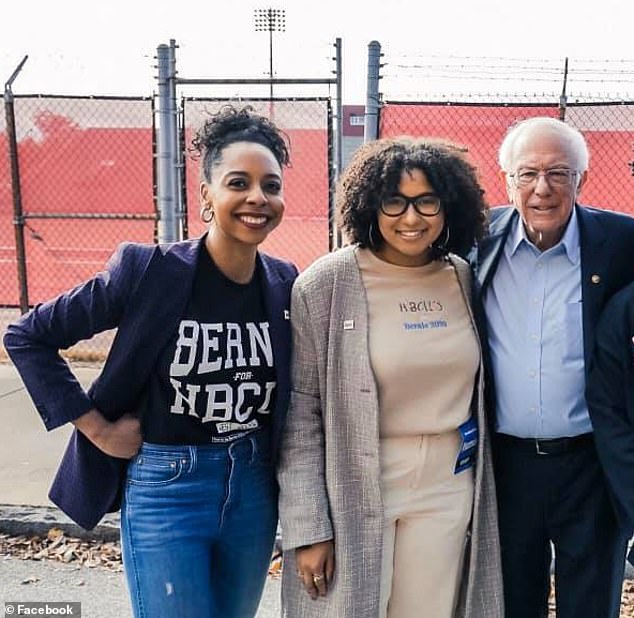 Gray, left, with his former boss, Democratic socialist Bernie Sanders, right.