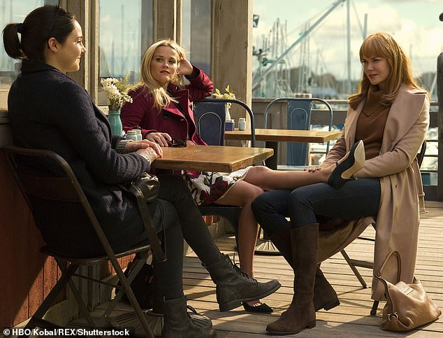 Big Little Lies follows the scandals simmering beneath the gilded lives of a group of suburban mothers in Monterey, California (Nicole and Reese pictured with Shailene Woodley)