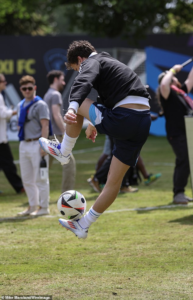 Preparations for the charity match, which will take place on Sunday 9 June, were already underway on Friday, with stars including Vicky McClure, Martin Compston, Sam Thompson and Tommy Fury joining them on the pitch.