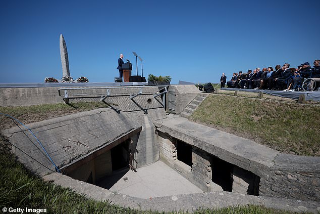 Biden's presidential lectern was installed atop a World War II Nazi bunker.