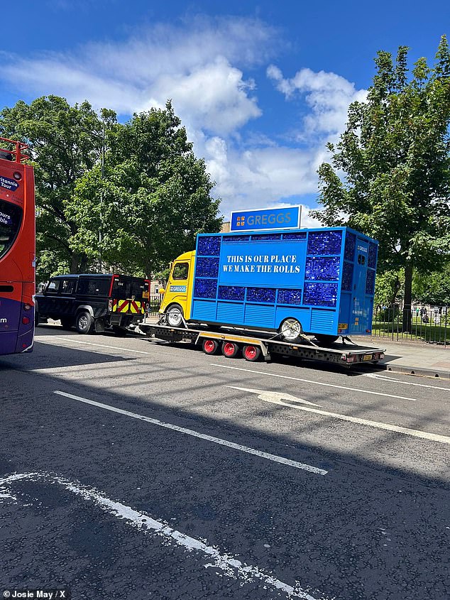 To the delight of those in the Scottish capital, he even had a van from the much-loved British bakery chain parked outside the Murrayfield stadium.