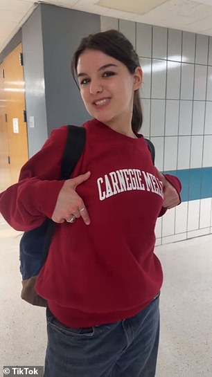 Suri revealed her tartan pride in a fun TikTok where she and her friends wore their chosen university's sweatshirt and revealed the name to the camera.