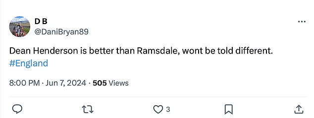 1717790441 406 England fans claim Aaron Ramsdale has got to do better