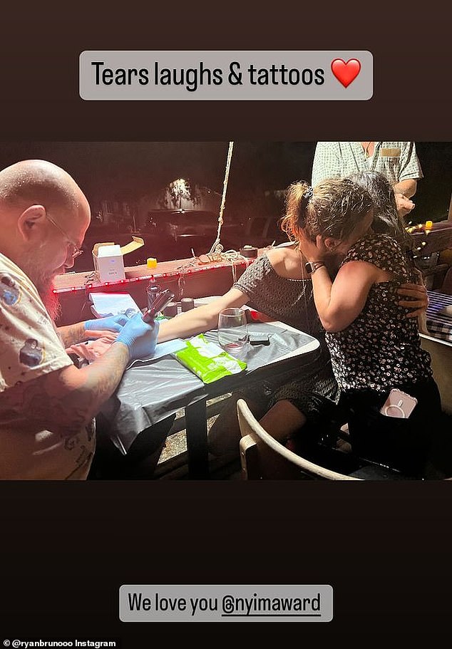 Friends and family got diamond tattoos to match Nyima's tattoo at her funeral.