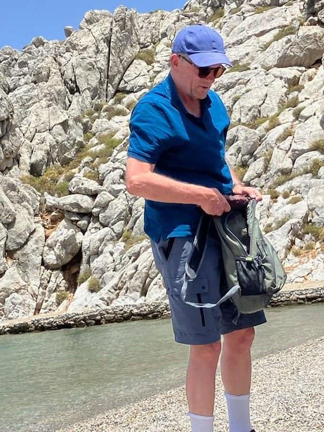 This is the photo of Dr Mosley released with an appeal after he went missing while walking on holiday in Greece on Wednesday.