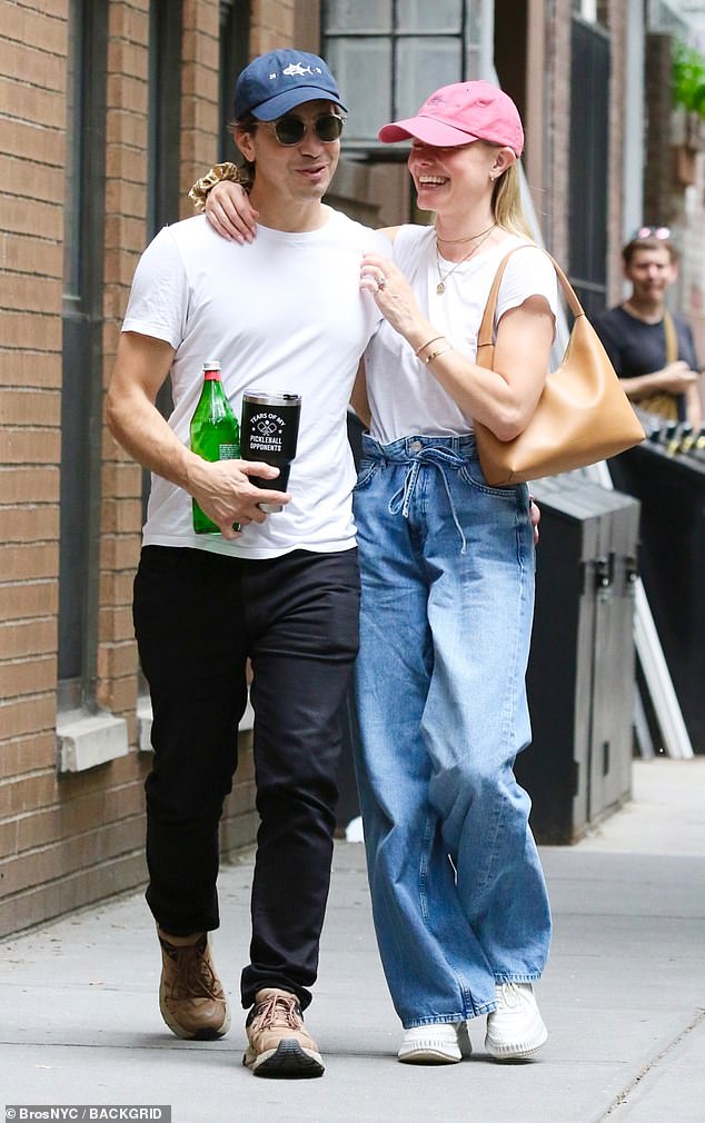 The couple couldn't keep their hands off each other as they laughed around the West Village neighborhood.