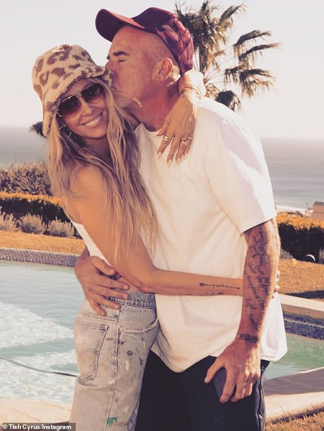 Tish married Dominic Purcell in an intimate ceremony in Malibu last August, with Miley as her maid of honor.