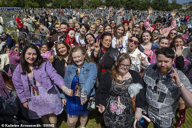 Scottish superfans hoping for a spot near the front had to arrive early, with many queuing for hours to get in.