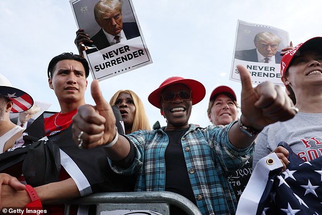 During his visit, Trump criticized Biden's record and presented himself as the best president for Black and Hispanic voters.