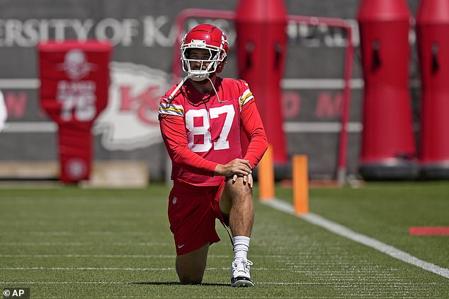 Kelce and his team are practicing before the mandatory minicamp next week.