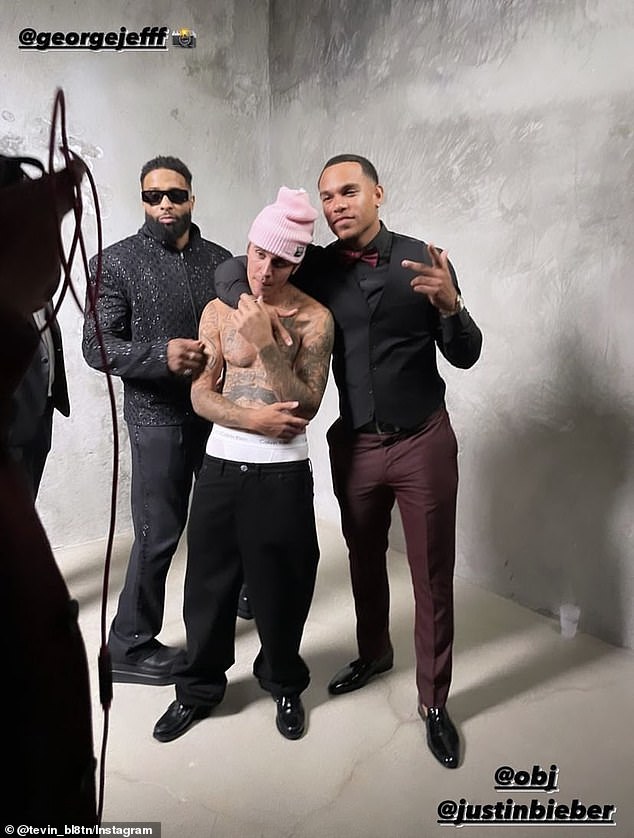 A photo posted by Favor on his Instagram account with Justin Bieber and Odell Beckham Jr.