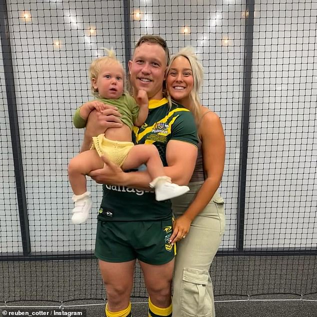 Banks' arrival comes after the couple's first child, Sunny, arrived just days after Cotter made his debut for Queensland.