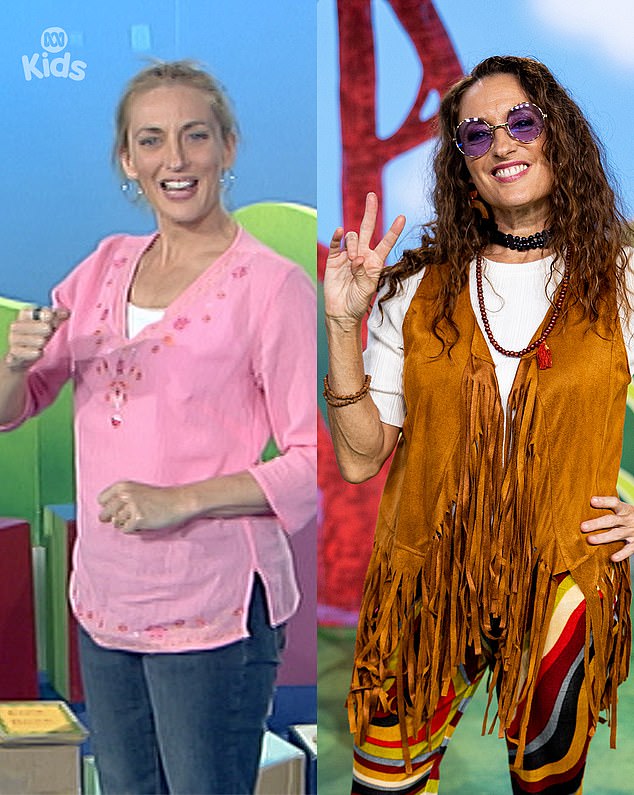 Georgie became a fan favorite while hosting Play School from 2006 (left) to 2012, and she's back for some '70s fun in the new series (right).