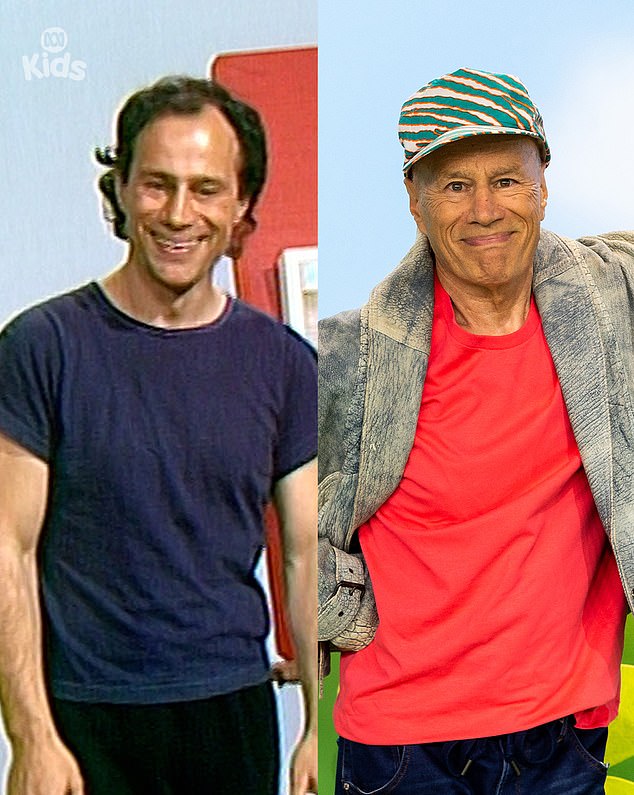 While George starred in Play School from 1985 (left) to 1999, he is also known for another television role (just in his return to Play School in 2024).