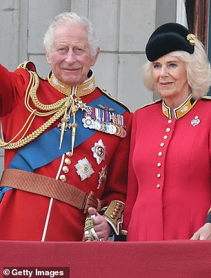 Last year, Camilla paid tribute to Queen Elizabeth II by wearing a military-inspired ensemble reminiscent of the late queen's iconic look in 1964.