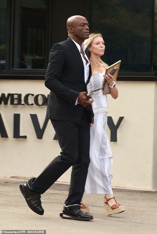 Seal was accompanied by his assistant-turned-girlfriend, Laura Strayer.