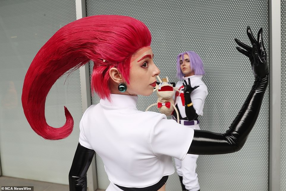 This attendee decided to dress up as a member of Team Rocket from the original Pokémon video games.