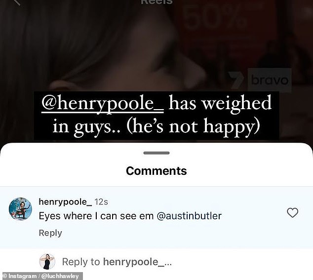 In her Instagram Stories, Lucía joked that Henry 