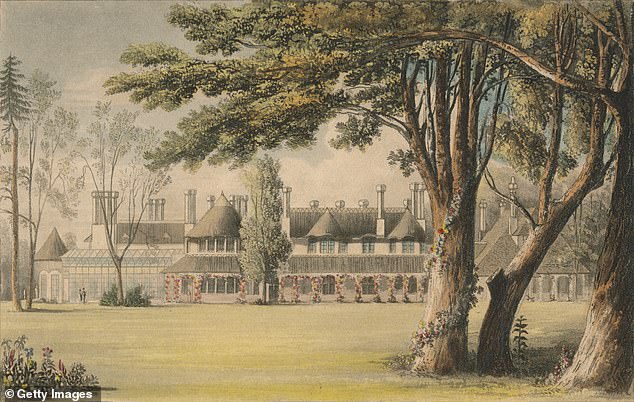 It was called Royal Lodge from the early 1820s. Above: a representation of the lodge from 1823.