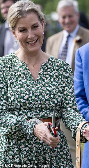 At one point, Sophie was seen cutting a ribbon at the event in Windsor.