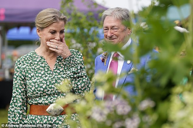 Sophie and Alan Alan Titchmarsh (both pictured) appeared to be sharing a joke at one point, and both appeared to be laughing.