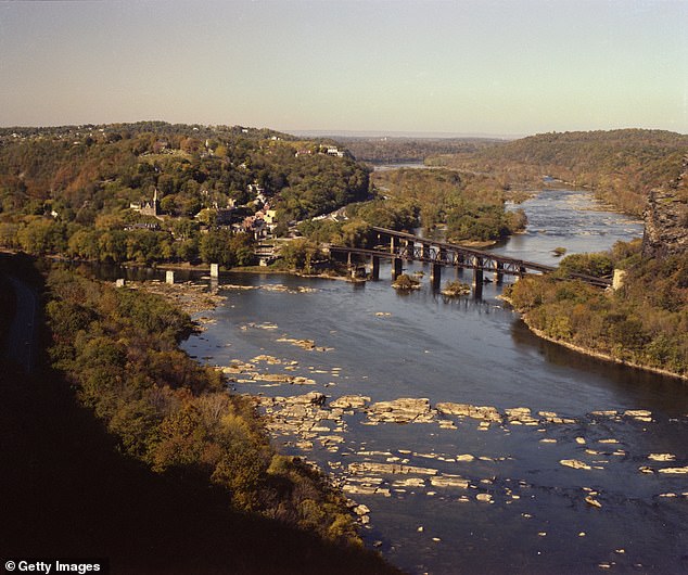 Aerial view of the Shenandoah Valley in West Virginia, a state that has one of the highest poverty rates in the country but has recently attracted wealthy workers from Washington, DC.