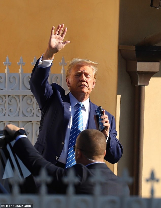 Trump hosted another event in California on Friday night, this time in Beverly Hills. Supporters gathered in front of one of the area's mansions while enthusiastically waving Trump 2024 flags as his motorcade passed by.