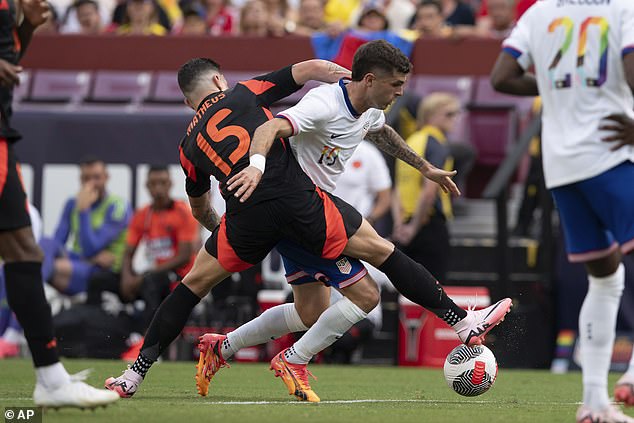 American star Christian Pulisic remained relatively quiet during Saturday's game in Washington DC.