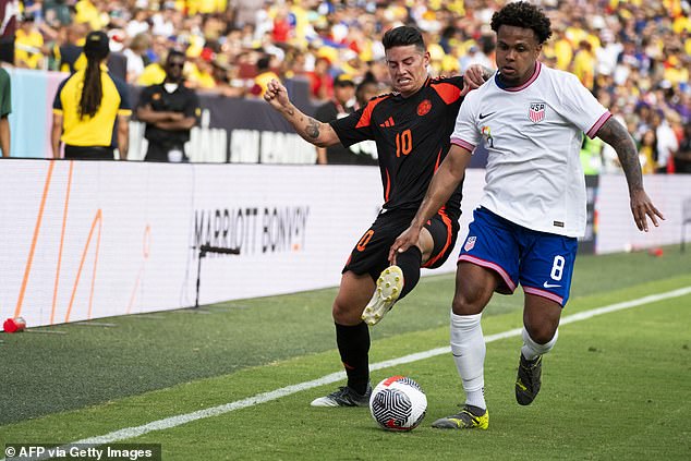 Former Everton midfielder and 2014 World Cup star James Rodríguez played in the friendly